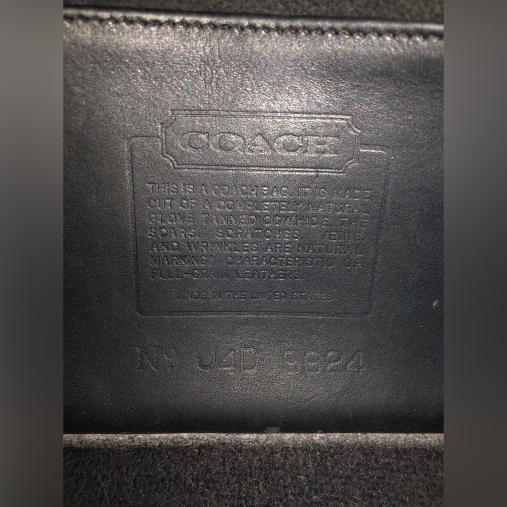 Vintage COACH #9924 Casino Black Leather Satchel Handbag Crossbody in ECU - Picture 10 of 12